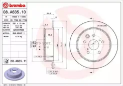 ���� ��������� ������ 08. A635.11 Brembo 08A63511 08A63511 ����