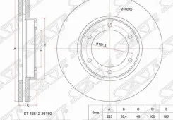 ���� ��������� (�����) Toyota Hiace 89-10 / Grand Hiace 99-02 SAT ST4351226180 ST4351226180 ����