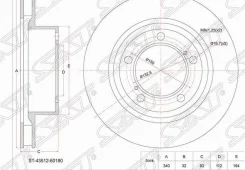 ���� ��������� (�����) Toyota Land Cruiser (J200) 07-21 / Lexus LX 07-23 SAT ST4351260180 ST4351260180 ����