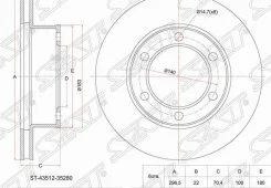 ���� ��������� ����� Toyota SURF/LAND Cruiser Prado 18#/9# SAT ST4351235280 ST4351235280 ����