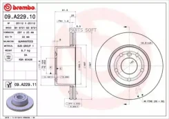 ���� ����. ���. ����. [297x25] 5 ���. Brembo 09A22911 09A22911 ����