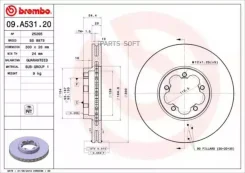 ���� ��������� �������� 09. A531.20 Brembo 09A53120 09A53120 ����