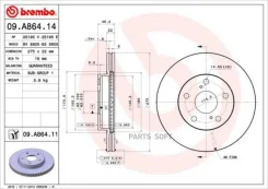 ���� ��������� �������� 09. A864.11 Brembo 09A86411 09A86411 ����