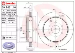 ���� ��������� ������ Nissan Y62 Z62 Brembo 09B63111 09B63111 ����