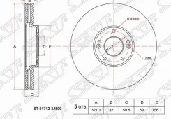 ���� ��������� (�����) Hyundai ix55 06-13 / Veracruz 06-15 SAT ST517123J500 ST517123J500 ����