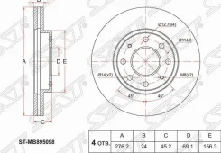 ���� ��������� (�����) Mitsubishi Galant 92-03 / Legnum 96-02 SAT STMB895098 STMB895098 ����