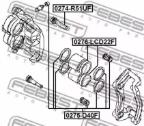 ����������� �������� ��������� Nissan Pathfinder 0275-D40F Febest 0275D40F 0275D40F ����