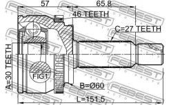 ���� ������� Hyundai Elantra 11 (SD) 2011-2015 1210-SD11A46 Febest 1210SD11A46 1210SD11A46 ����