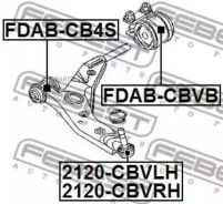 ������� ����� Ford Kuga I/II CBV/CBS 08/03- Febest 2120Cbvrh 2120CBVRH ����