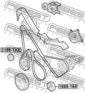 ����� �������� ���������� ����� Ford 2.2L 2.4L 2.5L 3.2 TDCI 2.3L 16V Transit 06/04-14/08 Ranger III 11/04- Febest 2188TKE 2188TKE ����