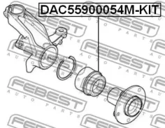 ��������� ������� �������� Citroen/Peugeot Jumper III/Boxer III 06/04- Fiat Ducato 06/07- Febest DAC55900054MKIT DAC55900054MKIT ����