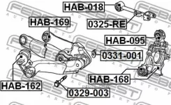 ����������� ������� ������ Honda RE# Febest HAB162 HAB162 ����