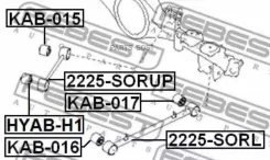 ����������� ������ ���������� ������ ���� Kia Sorento -06/04 Febest KAB017 KAB017 ����