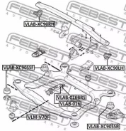 ����������� ������� ��������� �������� ��� Volvo XC90 2003-2014 VLAB-016 Febest VLAB016 VLAB016 ����