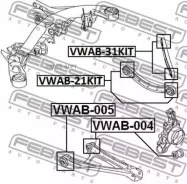 ����������� ���� �������� (�����) AUDI Q7 2006- VWAB-21KIT Febest VWAB21KIT VWAB21KIT ����