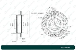 ���� ��������� ������ Toyota #J9#/12# GX470 G-Brake GFR02858R GFR02858R ����