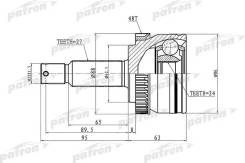     ABS 27x62.1x24 ABS:48T KIA Sportage 04-10 Patron PCV3036 PCV3036 
