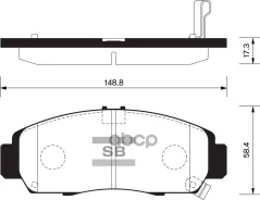 ������� ����. ����. �������� Honda TL 99-08 Acura CL 01-03 (D787) (HI-Q) Sangsin brake ���. sp2114 SP2114 ����