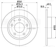 ���� ����. ��� �/� Mazda 626 (91-) ���. d=261 (�����. ) (DF 170119) DF170119 ����