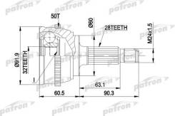   - 28x60x32 ABS:50T Honda: Accord 2.0/2.0TD 96-98, Rover: 620, 623 -94 PCV1284 