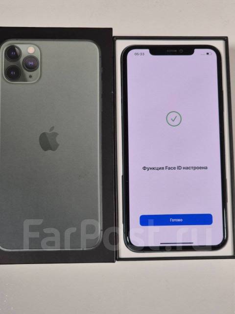 IPhone 11 Pro Max 256gb, 6.50", моноблок, зеленый, 3G, 4G LTE, NFC, б/у ...