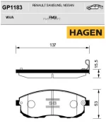 ������� ���������, �������� Hagen Sangsin Brake GP1183 GP1183 ����