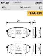 ������� ��������� ��������, �������� Hagen Sangsin Brake GP1374 GP1374 ����
