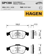 ������� ���������, �������� Hagen Sangsin Brake GP1390 GP1390 ����