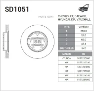���� ��������� �������� (280�26) 5 ��� Sangsin Brake SD1051 SD1051 ����