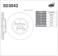 ���� ��������� �������� (298�26) 5 ��� Sangsin Brake SD3042 SD3042 ����
