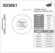 ���� ��������� �������� Renault Logan SD3061 Sangsin Brake SD3061 SD3061 ����