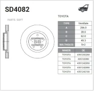 ���� ���������, �������� Sangsin Brake SD4082 SD4082 ����