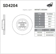 ���� ���������, �������� Sangsin Brake SD4204 SD4204 ����