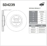 ����� ���������, �������� Sangsin Brake SD4239 SD4239 ����