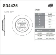 ���� ��������� Mazda CX-5 2.0/2.2TD 11 SD4425 Sangsin Brake SD4425 SD4425 ����