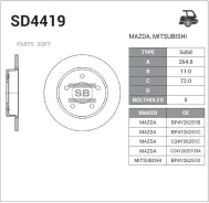 ���� ���������, ������ Sangsin Brake SD4419 SD4419 ����