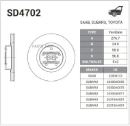 ���� ���������, �������� Sangsin Brake SD4702 SD4702 ����