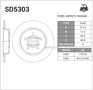 ���� ��������� ������ (271�11) 5 ��� Sangsin Brake SD5303 SD5303 ����