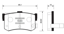 ������� ��������� Hyundai Sonata III 93-98 ������ SP1074 Sangsin Brake SP1074 SP1074 ����
