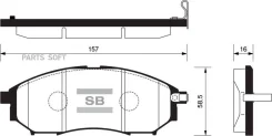 ������� ��������� Nissan Murano/Pathfinder/Qashqai/RENA�ULT Koleos �������� SP1249 Sangsin Brake SP1249 SP1249 ����