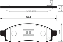 ������� �������� Mitsubishi L200 05- SP1361 Sangsin Brake SP1361 SP1361 ����