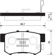 ������� ��������� �������� Honda CR-V/FR-V 1.7/2.0 02/Stream 1.7/2.0 01 SP1368 Sangsin Brake SP1368, ������ �������� SP1368 ����