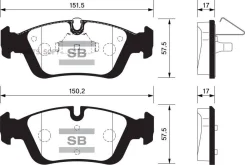 ������� ��������� �������� BMW 3-Series E36/46 1.6L 1.8L 1.9L 2.0L 2.2L 2.5L 2.8L 91/01-06/07 Sangsin Brake SP1388 SP1388 ����