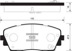 ������� ��������� KIA Picanto 11- �������� SP1405 Sangsin Brake SP1405 SP1405 ����