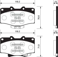 ������� ��������� �������� Toyota Land Cruiser 4.0-4.2TD 90/4Runner 2.4-3.0TD 87-96 SP1420 Sangsin Brake SP1420 SP1420 ����