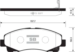������� ��������� �������� Honda YK1 Ridgeline Sangsin Brake SP1470 SP1470 ����