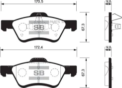 ������� ��������� �������� Mazda EP# EUR Ford Maverick 2.3L 3.2L 16V/24V 03/04- Sangsin Brake SP1497 SP1497 ����
