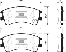 ������� ��������� �������� Mazda GG# GY# Mazda 6 -05/04 Sangsin Brake SP1518 SP1518 ����