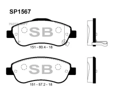 ������� ��������� Honda CR-V III 07- �������� SP1567 Sangsin Brake SP1567 SP1567 ����
