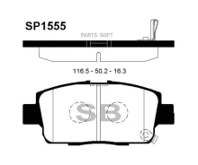 ������� ��������� �������� Toyota NNP1# NCP2# NCP30/31/35 NCP81/85 04/11- Sangsin Brake SP1555 SP1555 ����